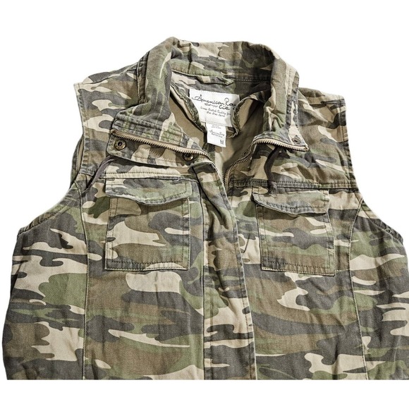Camouflage Fashion Vest Women’s Medium Full Zip Drawstring Streetwear Gorpcore - Picture 4 of 8